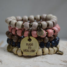 Load image into Gallery viewer, Mystic Blue | Bel Koz Round Clay Bead Bracelet