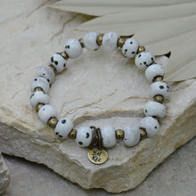 Load image into Gallery viewer, Dalmatian | Bel Koz Round Clay Bead Bracelet
