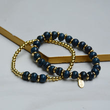 Load image into Gallery viewer, Grotto 3 Bead Dainty Gold Accent