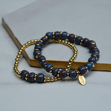 Load image into Gallery viewer, River 3 Bead Dainty Gold Accent