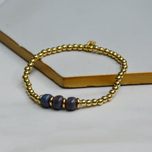 Load image into Gallery viewer, River 3 Bead Dainty Gold Accent