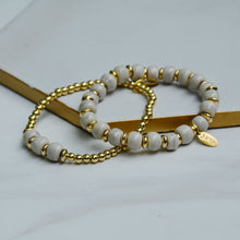 Load image into Gallery viewer, Vanilla 3 Bead Dainty Gold Accent