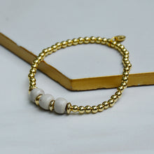 Load image into Gallery viewer, Vanilla 3 Bead Dainty Gold Accent