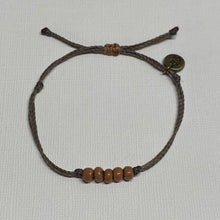 Load image into Gallery viewer, AUBURN | FOSSIL waxed cord adjustable bracelet
