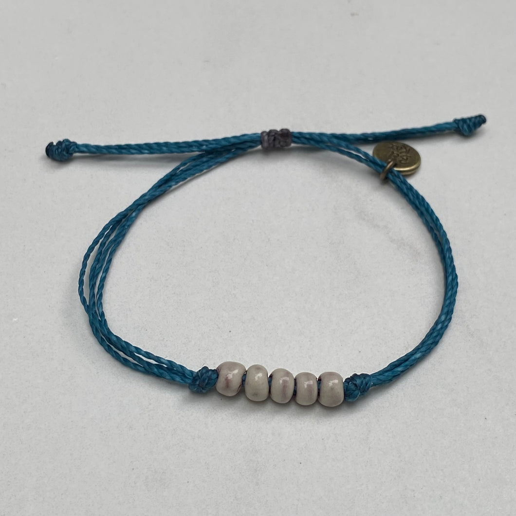 VANILLA | DEEP SEA waxed cord adjustable bracelet