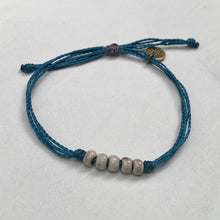 Load image into Gallery viewer, VANILLA | DEEP SEA waxed cord adjustable bracelet
