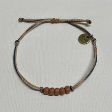 Load image into Gallery viewer, AUBURN | MULTI waxed cord adjustable bracelet
