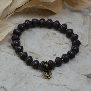 Charcoal | Bel Koz Rondelle Clay Bead Bracelet