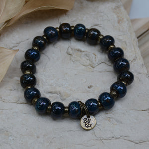 Mystic Blue | Bel Koz Round Clay Bead Bracelet