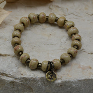 Oat | Bel Koz Round Clay Bead Bracelet