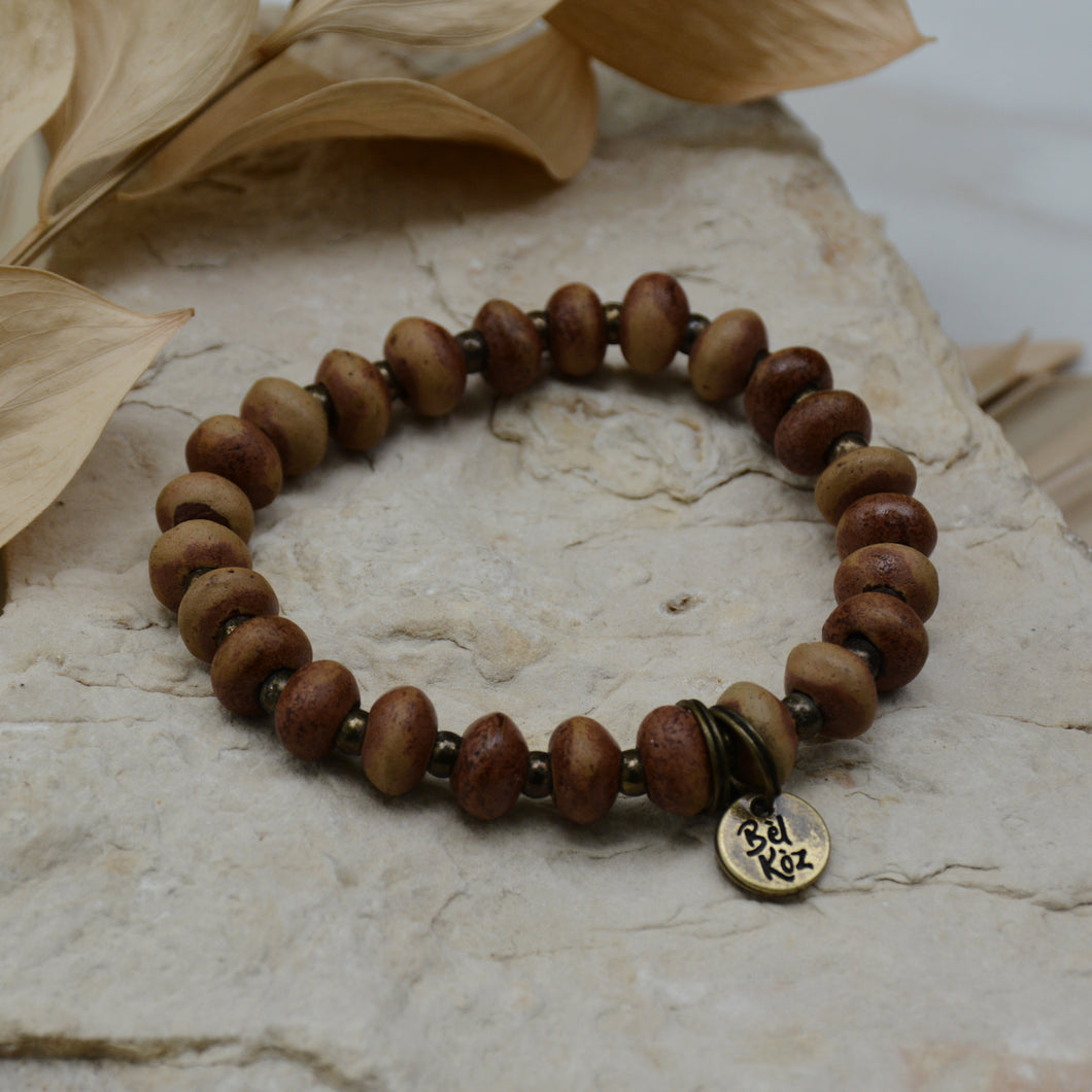 Rust | Bel Koz Rondelle Clay Bead Bracelet