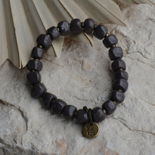 Load image into Gallery viewer, Charcoal | Bel Koz Square Clay Bead Bracelet
