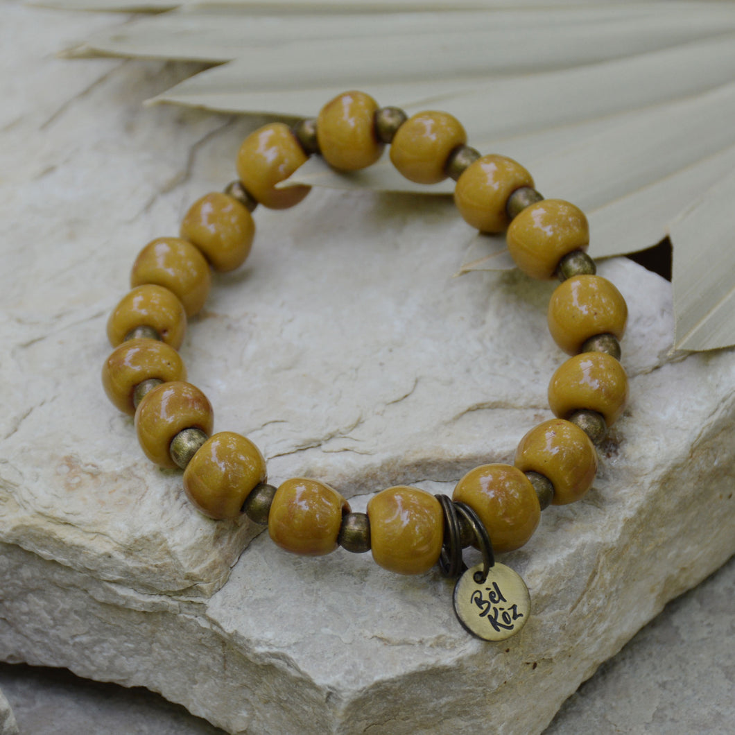 Dandelion | Bel Koz Round Clay Bead Bracelet