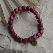 Load image into Gallery viewer, Dusty Rose | Bel Koz Square Clay Bead Bracelet
