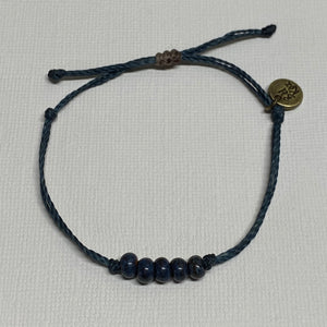 GROTTO | NAVY waxed cord adjustable bracelet