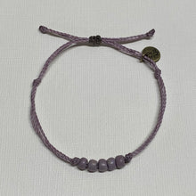 Load image into Gallery viewer, LAVENDER | THISTLE waxed cord adjustable bracelet
