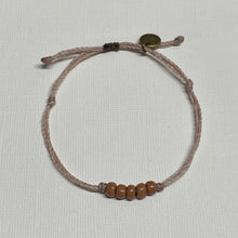 Load image into Gallery viewer, AUBURN | CASHMERE waxed cord adjustable bracelet
