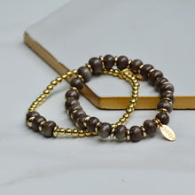 Load image into Gallery viewer, Fog 3 Bead Dainty Gold Accent
