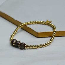 Load image into Gallery viewer, Fog 3 Bead Dainty Gold Accent
