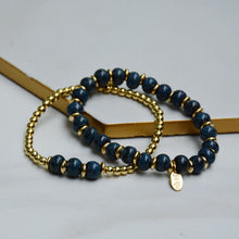 Load image into Gallery viewer, Grotto 3 Bead Dainty Gold Accent
