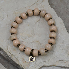 Load image into Gallery viewer, Nude | Bel Koz Round Clay Bead Bracelet
