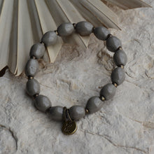 Load image into Gallery viewer, Storm | Bel Koz Oval Clay Bead Bracelet
