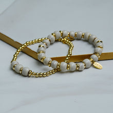 Load image into Gallery viewer, Vanilla 3 Bead Dainty Gold Accent
