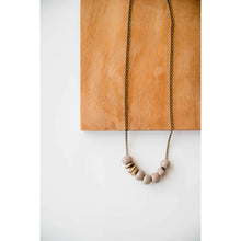 Load image into Gallery viewer, Bel Koz Simple Bead Clay Necklace - MATTE GREY - Link in description to purchase at Betsey&#39;s
