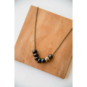 Bel Koz Simple Bead Clay Necklace - BLACK - Link in description to purchase at Betsey's