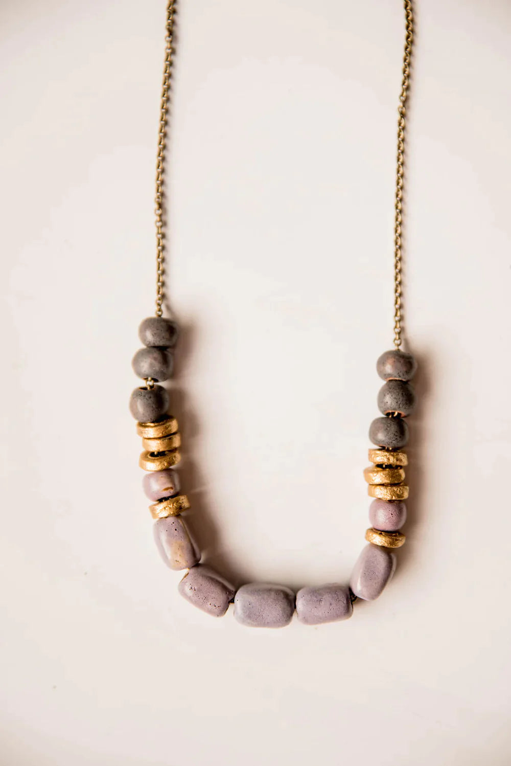 Bel Koz Assorted Beads Clay Necklace - LAVENDER - Link in description to purchase at Betsey's