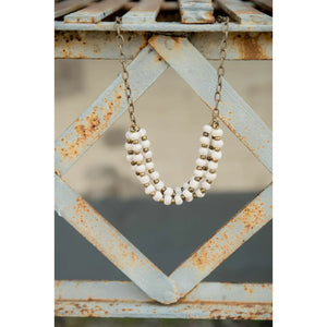 Bel Koz Triple Twist Clay Necklace - IVORY - Link in description to purchase at Betsey's