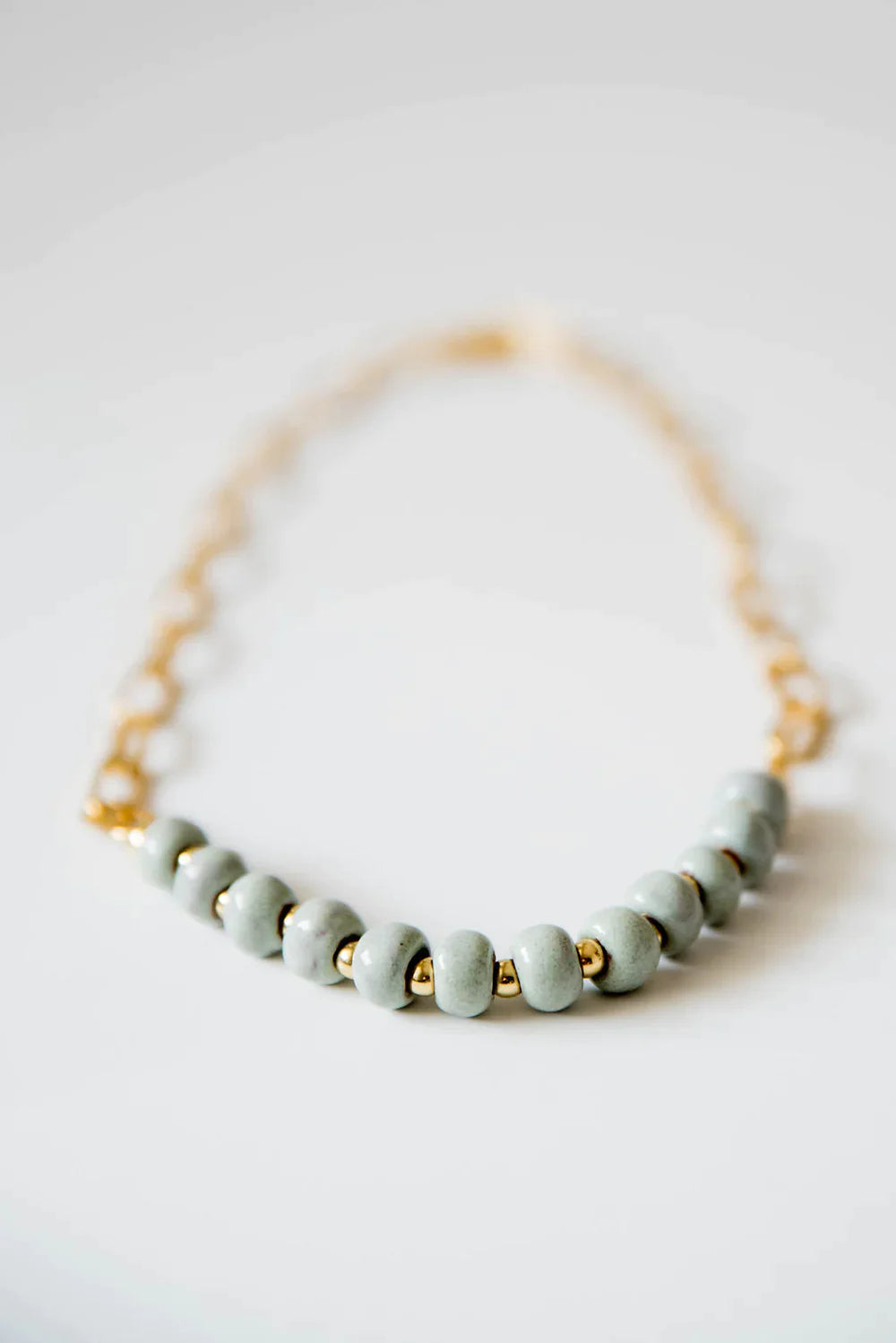 Bel Koz Gold Single Strand Clay Necklace - MINTED - Link in description to purchase at Betsey's