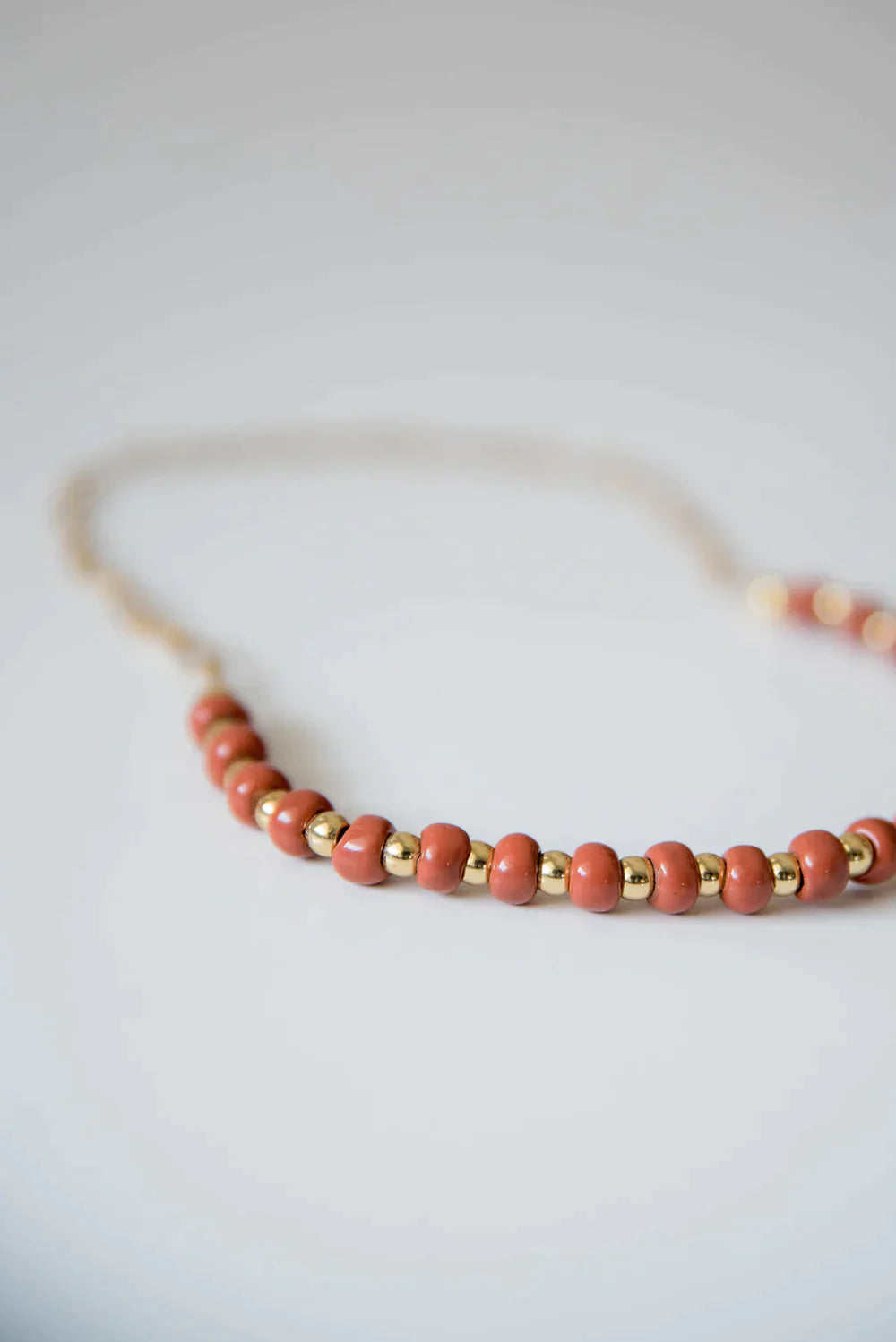 Bel Koz Simple Clay Bead Toggle Necklace - TOMATO - Link in description to purchase at Betsey's