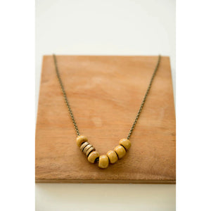 Bel Koz Simple Bead Clay Necklace - MUSTARD - Link in description to purchase at Betsey's