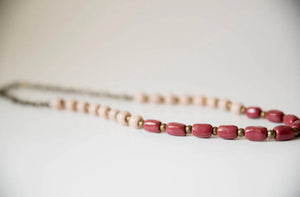 Bel Koz Long Mixed Single Strand - BURGUNDY - Link in description to purchase at Betsey's